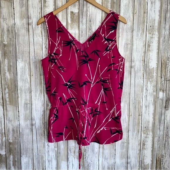 Banana Republic Tops - Banana Republic Pink Cinch Waist Sleeveless Blouse